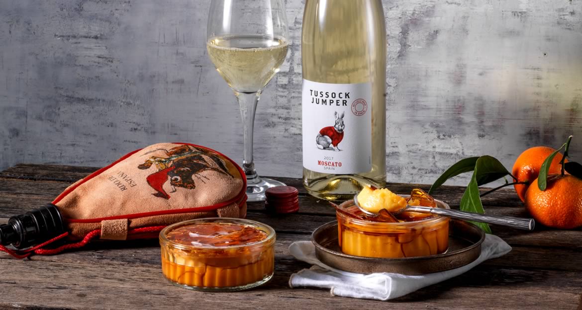 Crème Catalan and fresh fruit - Tussock Jumper Wines