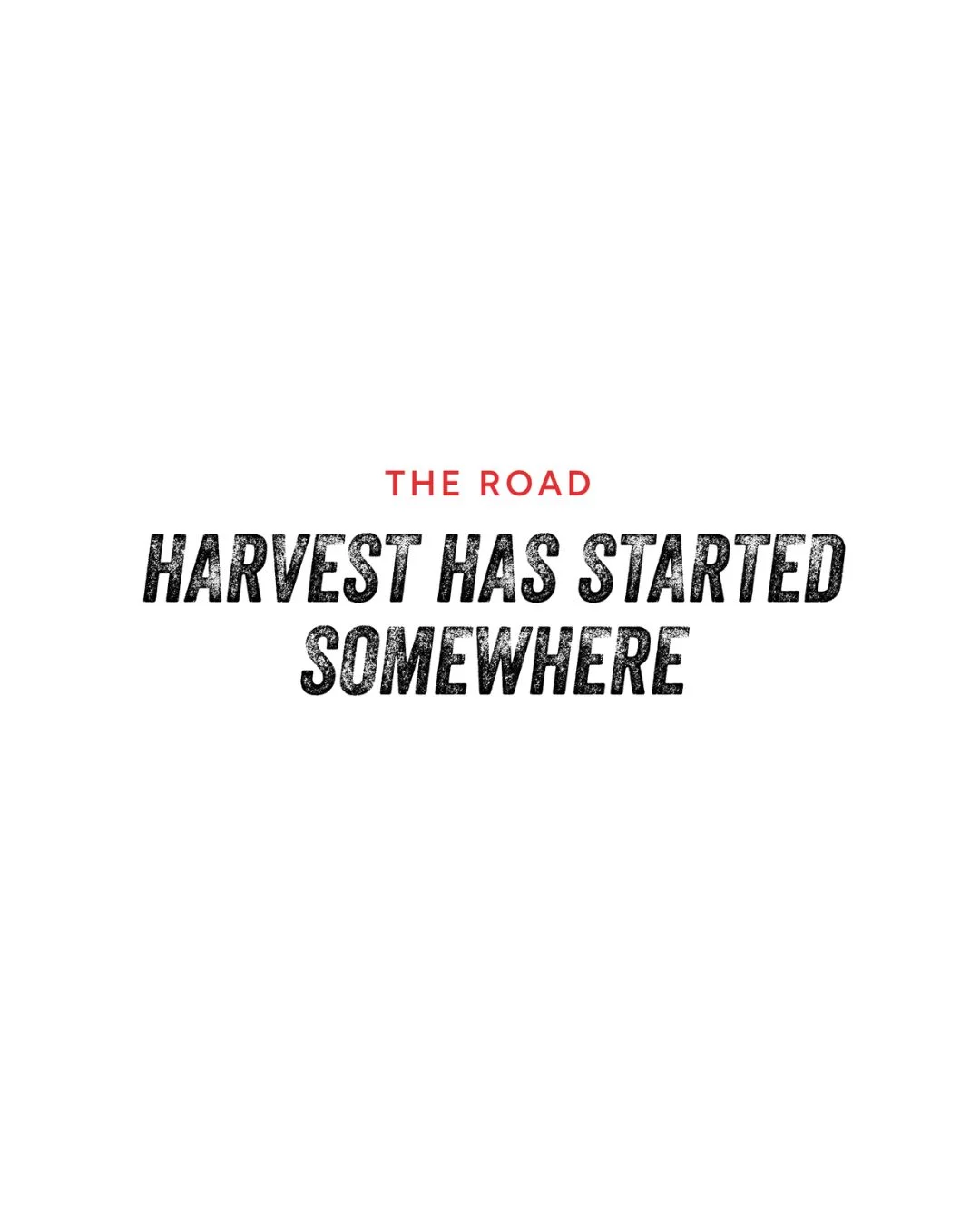 Harvest has started somewhere