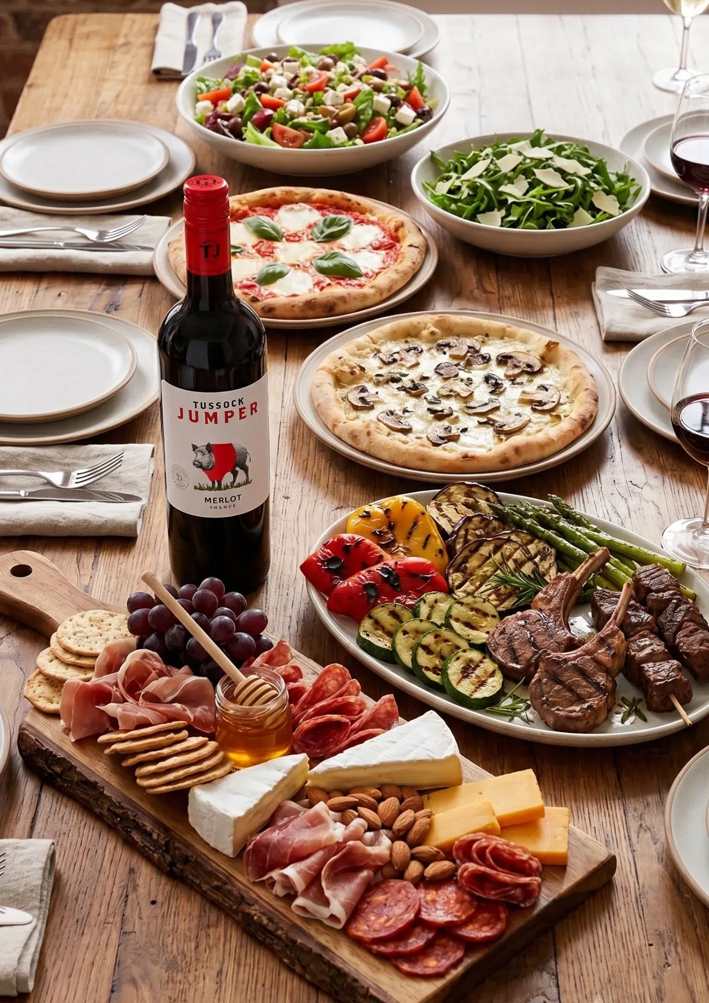 merlot-with-dishes Merlot with dishes